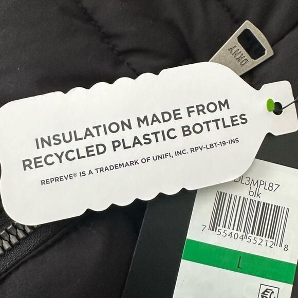 DKNY Black Puffer Jacket Women’s Size Large Black 5° Warmth DL3MPL87 - Picture 8 of 9